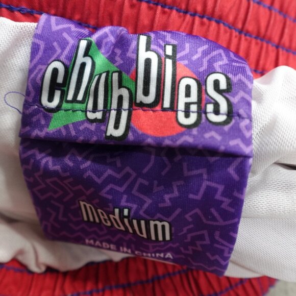 Chubbies Swim Shorts Medium Red White Blue Lined Patriotic 4.5"  Made in USA - Picture 8 of 10